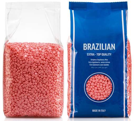 Brazilian Hot Wax Drops - 1000 ml BAG PINK PEARL ()