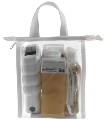 Depilation kit with wax heater mono mod. UNDULATING for refills - KIT IN BAG  MONO MOD. UNDULATING WHITE WITH/WITHOUT THERMOSTAT (KIT02UB01/KIT02UBS01)