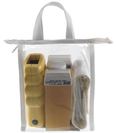 Depilation kit with wax heater mono mod. UNDULATING for refills - KIT IN BAG  MONO MOD. UNDULATING YELLOW WITH/WITHOUT THERMOSTAT (KIT02UB02/KIT02UBS02)