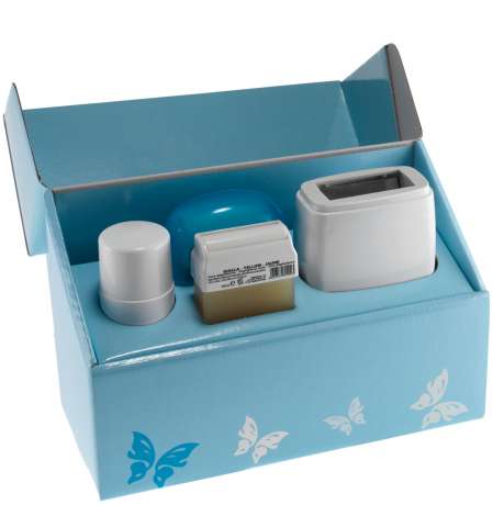 Kit epilaTion avec chauffe cartouche mod. lineare - KIT EN COFRET  MONO MOD. LINEARE AVEC/SANS THERMOSTAT CAPUCHON BLEU (KIT03LC03/KIT03LCS03)