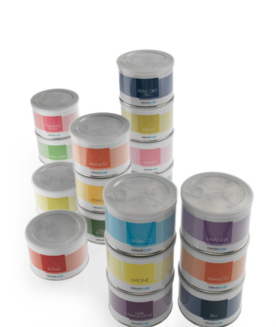 Professional liposulable waxes inside of jars